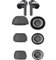Rhinenet Ear Tips for Samsung Galaxy Buds3 Pro (Fits Charging Case) Compact Case, Ultra Comfort Noise Cancelling Replacement Tips for Samsung Galaxy Buds Pro 3 (Silicone Grey, S+M+L)