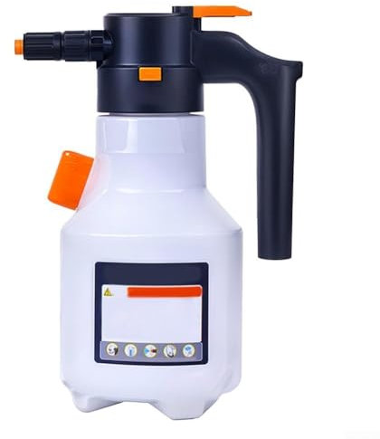 HEBEOT Elektrischer Schaumsprüher für Autowäsche, wiederaufladbar, unter Druck, pneumatische Autowaschflüssigkeit für verschiedene Reinigungslösungen, 20 x 30 cm (weiß)