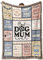 Encoink Geschenk für Hundemütter – Decke mit Aufschrift Best Dog Mum Ever, lustiges Geschenk für Hundeliebhaber, gemütliches Hundegeschenk für Frauen, Hundebesitzer, Hundemotiv-Geschenkdecke für