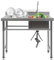 Évier de cuisine autonome en acier inoxydable 100 x 60 cm, 1 bac, pour cuisine commerciale, industriel avec robinet, lavabo multifonction