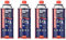 4 Silver Match Cartuchos de Gas Butano 220g para Hornillos y Quemadores, Compatible con CP250 y la Mayoría de Hornillos de Camping