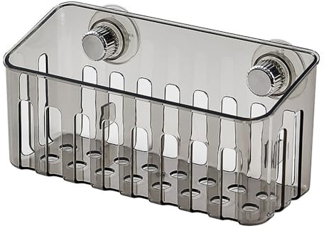 BDKMMS Sponge Holder, Suction Cup Sink Caddy Organizer with Drainage Design, Detachable Sponge Organizer for Kitchen Sinks