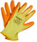 Amtech N2352 Rubber Palm Coated Builders Gloves Medium (Size 8), Certified Quality for Heavy Duty Tasks, Yellow/Orange