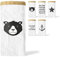 Lifestyle Lover Papiersack Paper Bag rund Kraftpapier Beutel Braun Weiß (Herr Bär)