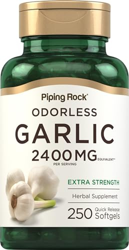 Piping Rock Odorless Garlic Softgels | 250 Count