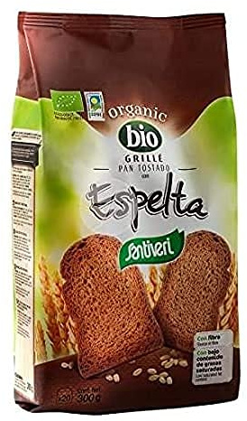 SANTIVERI - Dextrin Espelta – Tostadas de Pan 100% Espelta - Alto en Fibra, Sin Azúcares Añadidos, Vegano – 300 g