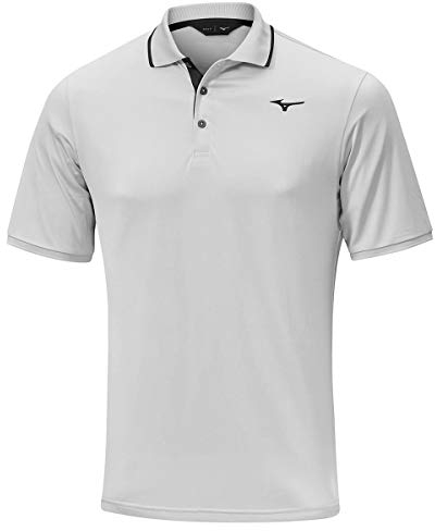 Mizuno Herren bewegen Tech Quick Dry Kragen Polo-Hemd - Light Grau - L