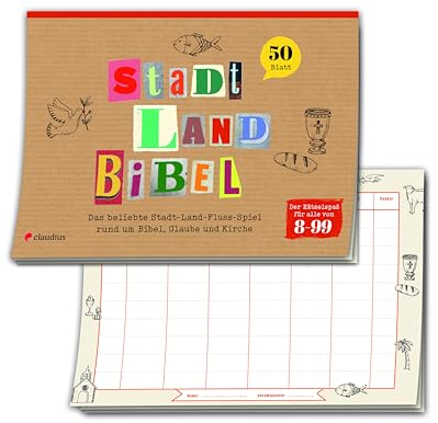 Stadt, Land, Bibel: Das beliebte Stadt-Land-Fluss-Spiel rund um Bibel, Glaube und Kirche