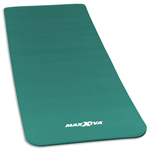 MAXXIVA Gymnastikmatte Petrol Fitnessmatte Yogamatte 190x102x1,5 cm schadstofffrei extrabreit inklusive Tragegurt