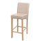 Barhocker HWC-C33, Barstuhl Tresenhocker, Holz MVG-Zertifiziert - Creme, helle Beine, Kunstleder