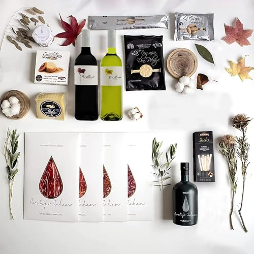Cesta Gourmet Familiar | Cesta Regalo Delicatessen | Ibéricos | Queso | Aceite de Oliva| Vino Tinto | Sticks
