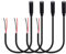 RIIEYOCA Conector hembra de 2,5 mm a cable de audio estéreo de cable desnudo, conector hembra mono de 3 polos TRS de 2,5 mm a cable de audio de extremo abierto (paquete de 4)
