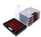5er Set Sortimentskasten Sortierkasten Kleinteilemazagin Sortierbox Trennstege Durchsichtiger Deckel Verschließbar Stapelbar Kunststoff 39,9 x 30,3 x 5 cm