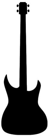 E-Bass Aufkleber Musik Rock Metal Konzert Bühne Gitarre Bass Rock'n'Roll 20x7cm in 21 Farben