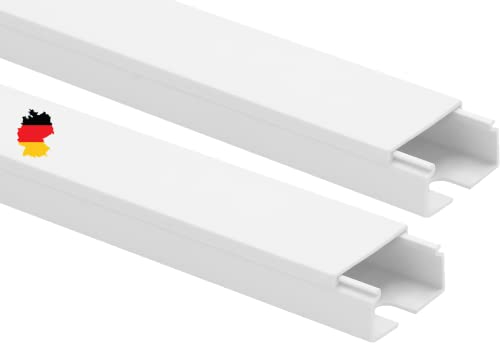 KOMIB KK3015RW Hochwertige Kabelkanal 30 x 15 x 2000mm Weiß (reinweiß) 10 Meter - 5 x 2m (5 Stück) Elektroinstallation/Kabelmanagement - VDE