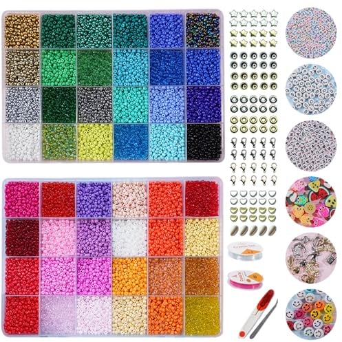 Perlen Set Für Armbänder - 3mm 19000 Stück, DIY Zum Auffädeln, Selber Machen - Freundschaftsarmbänder