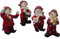 Pommerntraum ®| 4-er Set Clowns Clownfiguren Harlekine Sammlerfiguren Dekofiguren Wohn-Dekoration Skulpturen Dekofiguren Musiker (Modell 3)