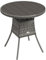 Outsunny 70cm PE Rattan Outdoor Dining Table, Patio Table with Wood-plastic Composite Top for Balcony, Garden, Grey