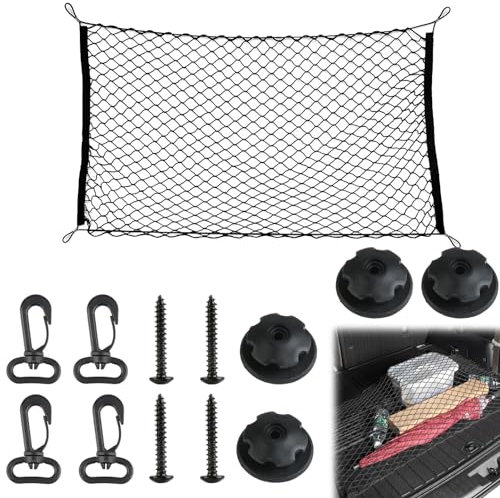 Red de Equipaje para Coche para Maletero- 140x100 cm - Universal para la Mayoría de Vehículos - Organizador de Carga Seguro y Duradero