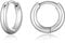 Titan Creolen Ohrringe für Damen Herren G23 Titan Creolen Hypoallergen Klein Klappcreolen Kreolen Knorpel Helix Ohrpiercing 8mm,2.5mm Breite