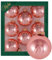 Krebs Glas Lauscha - Weihnachtsdekoration/Christbaumschmuck aus Glas - Unifarbende Kugeln - Menge: 8 Stück - Farbe: Teerosenglanz - Größe: ca. 7 cm