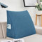 BNCKTRD Keilkissen Bett Großes Rückenkissen Bett Kopfteil Bequemes Lesekissen für Bett und Sofa 2 in 1 Rückenlehne und Kopfkissen Couchkissen Langes XXL Lendenkissen Leinen 45cm Blau