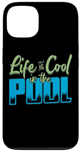 Coque pour iPhone 13 Blague de natation dans une piscine