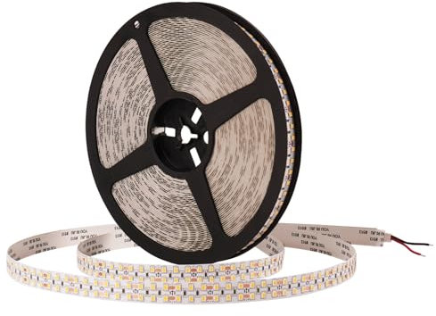 JBdusn 24V COB LED Streifen 6500K, 20m Flexibel Hohe Dichte 15mm Breite LED Strip 240LEDs/m Schneidbar LED Licht Band Selbstklebend fürSchlafzimmer Küche DIY Beleuchtungsprojekt(Ohne Netzteil)