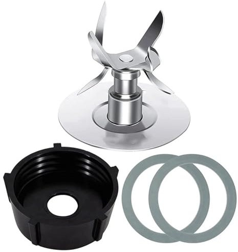 MEXWLOP Piezas de Repuesto for Cuchillas de licuadora Oster, Osterizer, con Base de Jarra de licuadora 4902 y Cuchilla Fusion de 6 Puntas 4961 Cuchilla de Tapa de licuadora