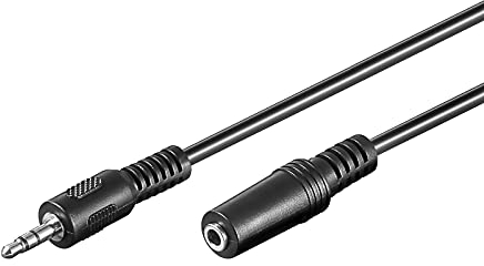 Goobay 50935 Rallonge Cble Stéréo pour Casques audio et Écouteurs - Jack mle 3, 5mm Vers Jack femelle 3, 5mm - 10, 0 mètres, Noir