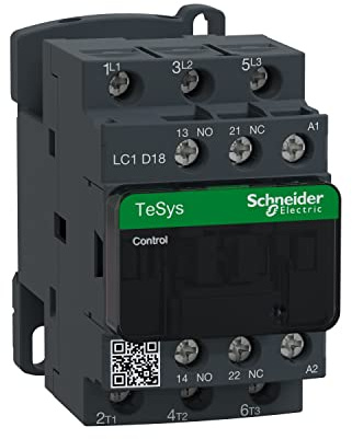 Schneider Electric, TeSys D contactor - 3P(3 NO) - AC-3 - <= 440 V 18 A - 240 V AC coil, LC1D18U7