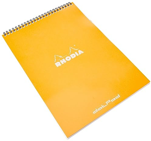 Rhodia 18503C Note Pad mit Doppelspirale, DIN A4, Dot Grid, 80 g, 21 x 29.7 cm, 80 Blatt, orange
