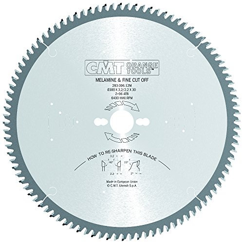 CMT 283.096.12M - Sega circolare 300x3.2x30 z = 96 atb 40 gradi silenziosa, nero