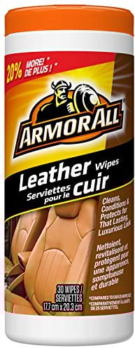 Armor All 8472 Leather Wipes, 30 Count