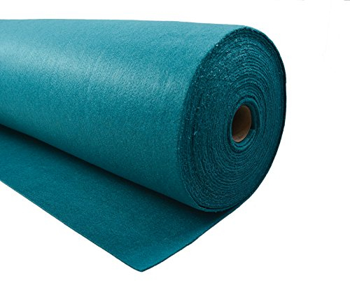 Bastelfilz 100x90cm x 3mm Meterware Dekofilz Taschenfilz Filzstoff 39 Farben, Farbe:petrol