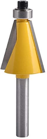 KATUR 15 Grad Fasen- und Kantenfräser, Hartmetall-Fräser mit 1/4 Zoll Schaft, Holzfräser (1/4 Schaft 15 Grad)