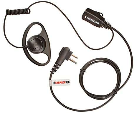 D Shape Security Earpiece Compatible with HYTERA HYT Radio (2 Pin) TC300, TC320, TC500, TC518, TC600, TC610, TC620, TC700, TC900, TC1600, TC2100