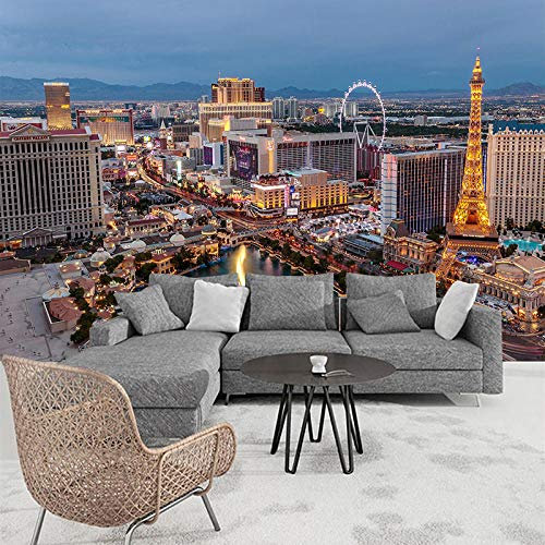 Personnalisé 3D Peintures Murales Papier Peint 3D Paris Ville Nuit Paysage Photo Mur Tissu Salon Bureau Toile De Fond Décor Peinture Murale,350 * 256Cm