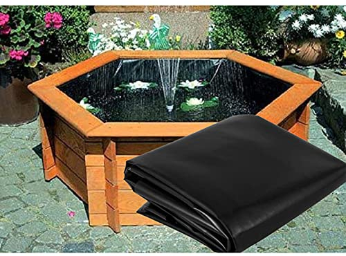 HDPE Teichfolien, 0,5 Mm Verdicken Schwerlast Reißfest Undurchlässig Teichhäute, Zum Draussen Fischteich Gartenpool Membran, 49 Größen (Farbe : Black, Größe : 4x9m)