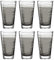 LEONARDO HOME 026830 Trinkglas VARIO STRUTTURA 6er-Set 280 ml anthrazit, Glas, Grau