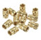 sourcing map Rändelmutter M6 x 12 mm L x 8 mm OD Innengewinde Messing Einbettmutter 30 Stück