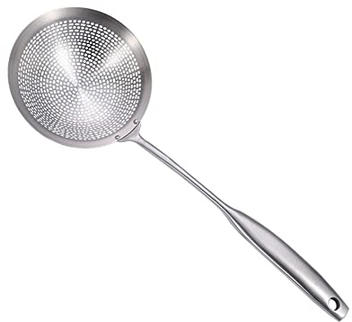 Schaumkelle Schaumlöffel, Abseihlöffel aus 304 Edelstahl, Schaumkelle Schöpflöffel Schöpfkelle mit Long Handle zum Kochen und Frittieren, Spülmaschinengeeignet.45cm.