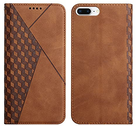 KOUYI Cover per iPhone 6S Plus/iPhone 6 Plus (5,5 Pollici), Custodia Portafoglio,Cover Libro,Pelle Flip/Folio Case con [Funzione di Supporto] [3-Scheda Slot] [Magnetica] Antiurto (Marrone)