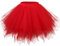 Girstunm Damen Tutu Tüllrock 50er Vintage Tüllrock Petticoat Mehrfarbig Bubble Tanzkleid Rock Unterrock Tütü Kurz Ballett Rot Medium