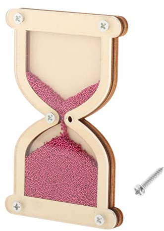 F Fityle Montessori Busy Board DIY Zubehör Sanduhr, Kinder Holz Sanduhr Spielzeug, Sensorik Spielzeug ab 2 Jahre, Pädagogisches Sensorisches Spielzeug für Kinder Flugzeug Reisen, Pflaumenrot