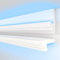 Profilé de joint d'ombre LED HEXIMO Plinthes, éclairage indirect XPS-styrofoam pour plafonds secs Plinthes en polystyrène expansé pour plafonds (1,7 mètre HLED 13)