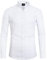 J.VER Mens White Grandad Collar Dress Shirt Regular Fit Long Sleeve Casual Non Iron Button Down Banded Collar Shirt with Pocket M