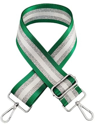 SYSUII Breiter Schultergurt, Bunter Längenverstellbarer Tragegurt, 5cm breit 75-130cm Tragegurt Schultergurt für Handtaschen Schulterriemen Umhängegurt Herren Taschenriemen Damen Zubehör - Grün