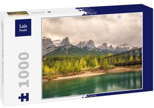 Lais Puzzle Canmore Engine Bridge - Spur Line und Higashikawa Friendship Trail über den Bow River 1000 Teile