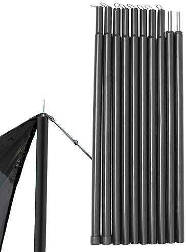 Halatua Pali per Vele ombreggianti - Palo a baldacchino per impieghi gravosi Regolabile,Aste di Ferro per Sport all'Aria Aperta per Vela Parasole, Tenda da Spiaggia, baldacchini, Amaca Parasole